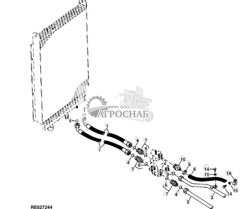 ТРУБОПРОВОДЫ ОХЛАДИТЕЛЯ ГИДРАВЛИЧЕСКОГО МАСЛА 